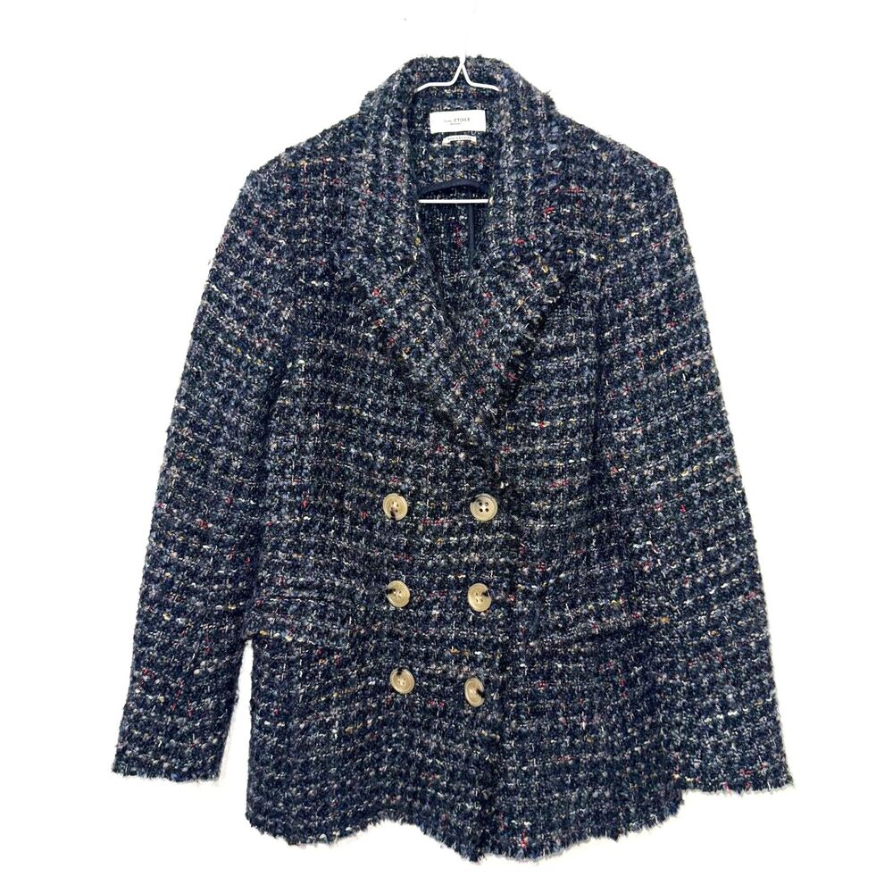 Isabel Marant Multicolor Tweed Pea Coat